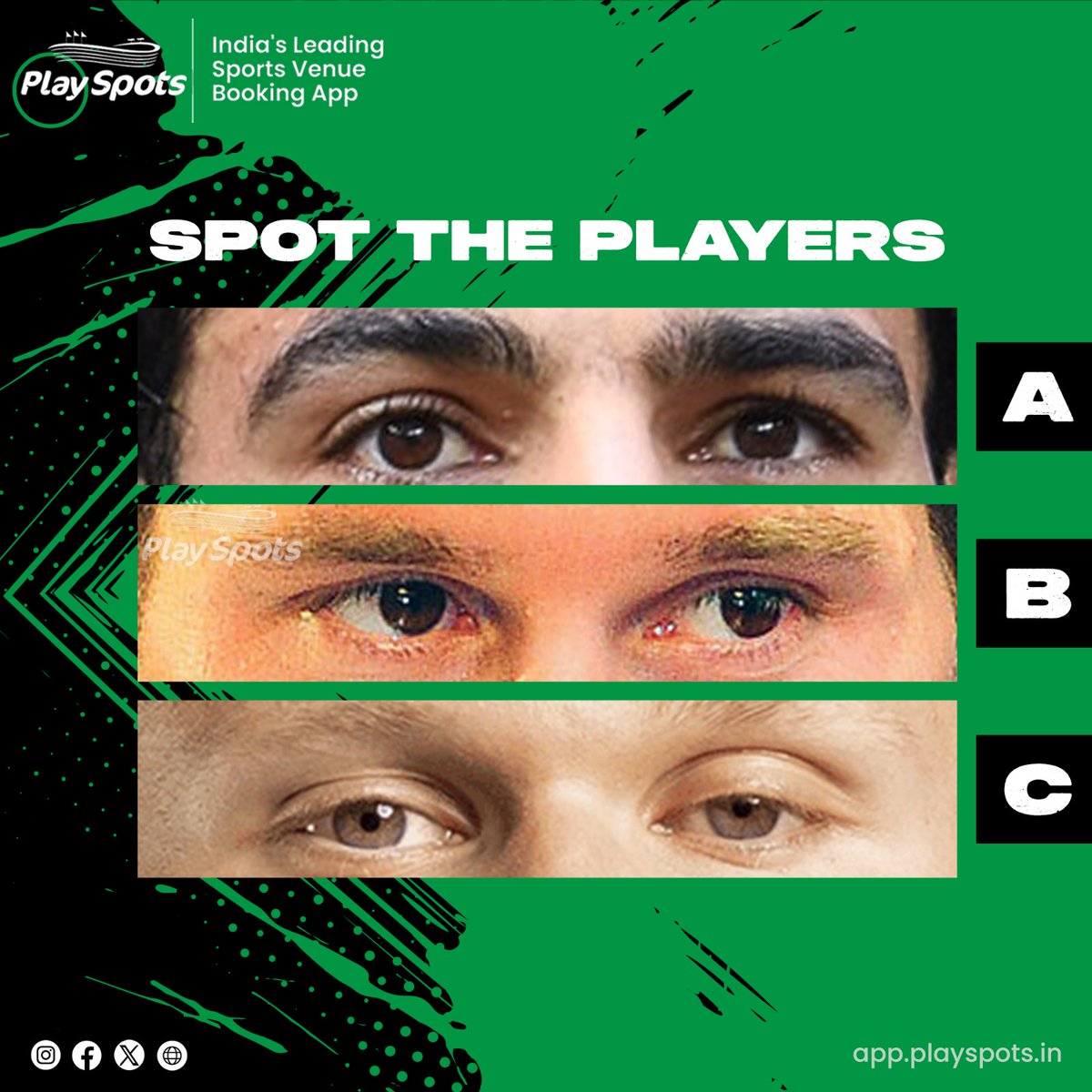 PlaySpotsApp's tweet photo. Can you guess these football legends just from their eyes? 👀⚽

Drop your answers below and show off your football IQ! 🧠🔥

#FootballLegends #GuessThePlayer #FootballIQ   #LegendaryPlayers #SportsQuiz #FootballEyes #FootballKnowledge #GuessTheEyes #FootballGurus #PlaySpotsapp https://t.co/4YD5yUj2Gg