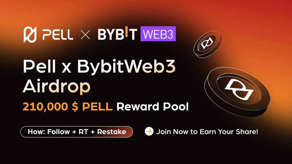 Pell Network | BTC Restaking (@pell_network) on Twitter photo 🔥 PELL x <a href="/Bybit_Web3/">Bybit Web3</a> AIRDROP IS LIVE!
💎 $210,000 $PELL Reward Pool
👀 Something BIG is brewing...
3 Steps to secure your allocation:
1️⃣ Join via Bybit Web3
2️⃣ Follow + RT
3️⃣ Restake (10 USDT/USDC or 0.0001 BTC) on Pell
⚡️ Early supporters win big
🎯 Don't miss what's 🔥 PELL x <a href="/Bybit_Web3/">Bybit Web3</a> AIRDROP IS LIVE!
💎 $210,000 $PELL Reward Pool
👀 Something BIG is brewing...
3 Steps to secure your allocation:
1️⃣ Join via Bybit Web3
2️⃣ Follow + RT
3️⃣ Restake (10 USDT/USDC or 0.0001 BTC) on Pell
⚡️ Early supporters win big
🎯 Don't miss what's