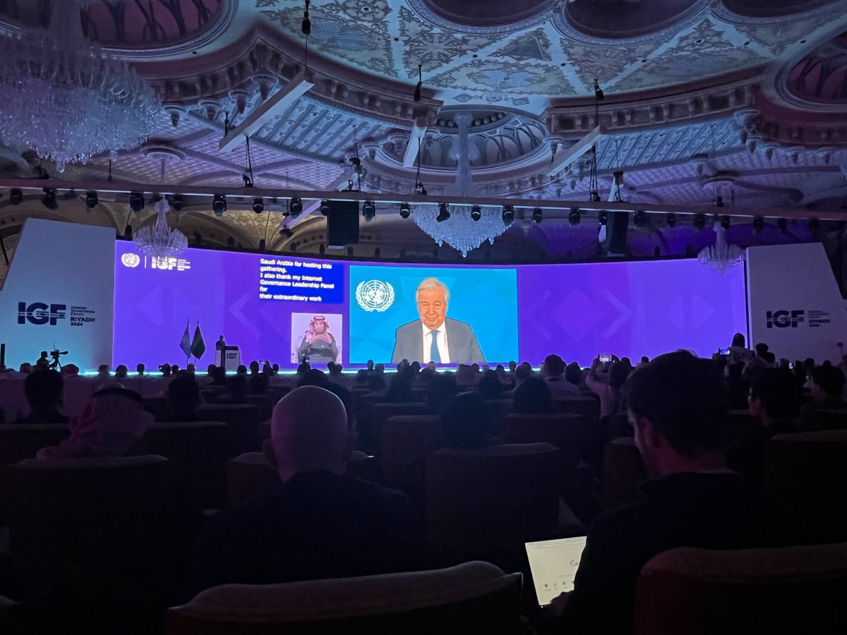 Opening ceremony of ⁦<a href="/intgovforum/">IGF - Internet Governance Forum</a>⁩ in #Riyadh #KSA #IGF2024