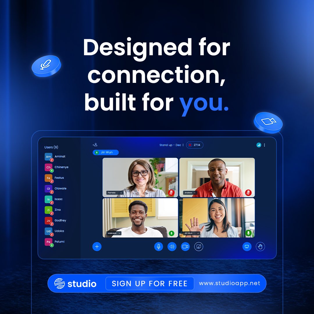 thestudio_app's tweet image. Experience seamless collaboration and effortless communication with Studio. Whether for work or connecting with loved ones, we’ve got you covered. 

Sign up for a free Studio account today and start connecting! studioapp.net

 #FreeSignUp #StayConnected #Teamwork