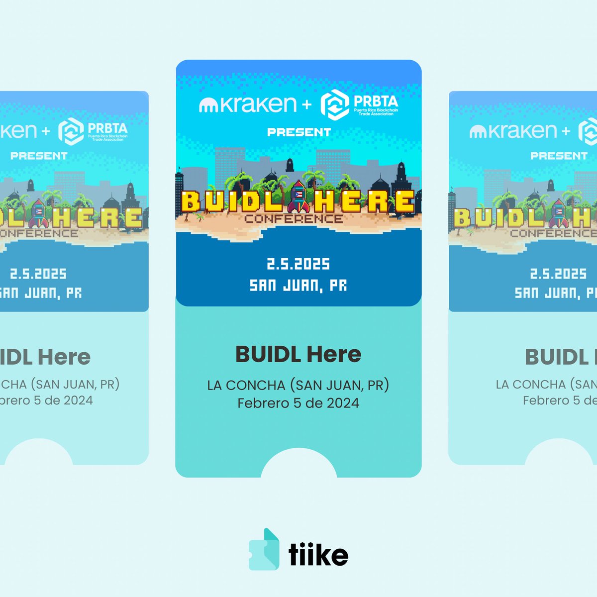 "BUIDL HERE" es un juego de palabras intencional de "Build Here". Ya puedes comprar los tickets en tiike.com/event/95BUIDL para que vengas a nuestra isla a BUIDL, trabajar y colaborar, de manera que juntos podamos utilizar la tecnología emergente para crear "el futuro". Aprovecha