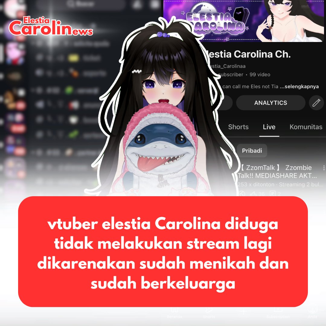 ElestiaCarolina's tweet image. Vtuber yang bernama Elestia Carolina diduga tidak melakukan live stream dan online media sosial dikarenakan sudahh menikah dan berkeluarga!!!

( Informasi ini didapat dari beberapa gosipan vtuber yang ada di discoard ) 

#vtuber #kasus #gorengan #vtuberid