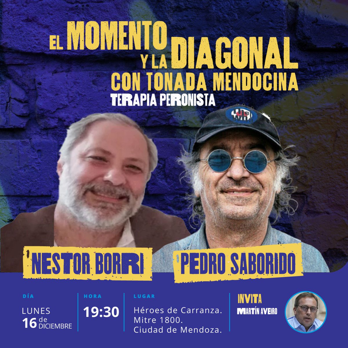 GerardoVaquer's tweet photo. Hoy, te invito a ser parte de "El momento y la diagonal con tonada mendocina". Con Pedro Saborido y Néstor Borri, hablaremos sobre el presente y futuro, con creatividad y reflexión.

🗓️ Hoy, 19:30 hs
📍 Calle Mitre 1800, Ciudad de Mendoza (Héroes de Carranza) https://t.co/bwEca3OviM