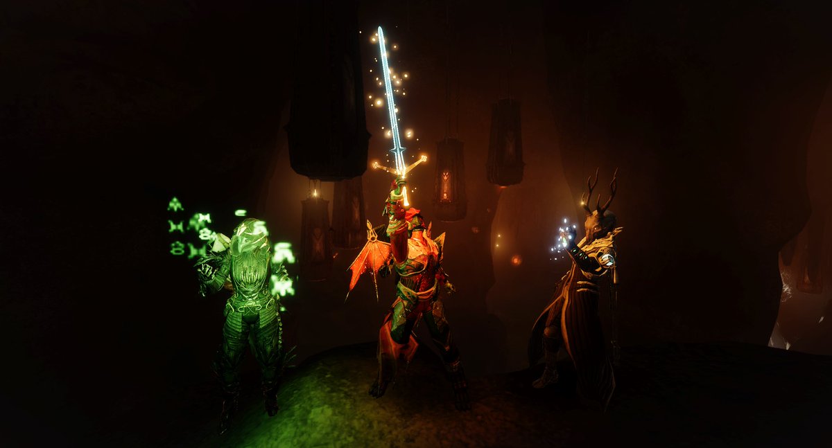 Devin5kD2's tweet photo. a Raven Necromancer(nomie#5295), Dragon Slayer(Altron#7977), and Stag Woodland Guardian(Devin#7246) walk into a bar #D2FashionFeedback https://t.co/G9IgYtAOOb