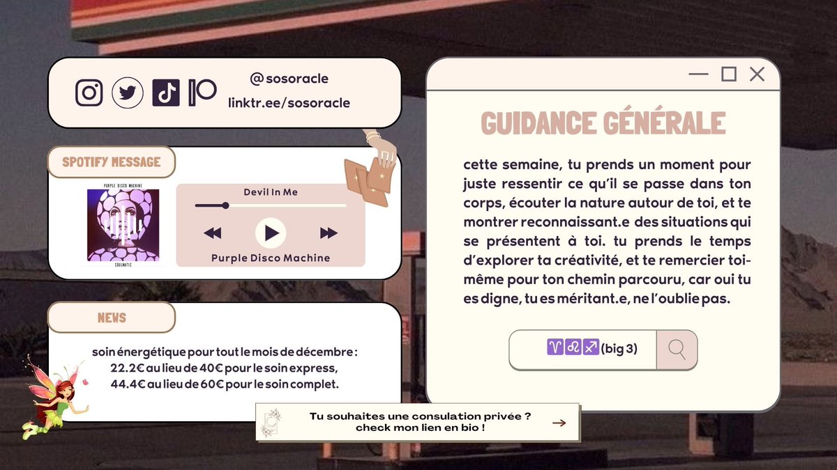 sosoracle's tweet photo. 🪷 énergies semaine 16.12
• ♈︎ ♌︎ ♐︎ (big 3)

666. 1616. supplier quelqu’un. pleurer dans la rue. fard à paupière significatif. effort physique important. “ceci n’est pas une pipe”. 250 grammes. yeux vairons. pyramide. revoir sa culture générale, sur la géographie. https://t.co/e01U35KMcr