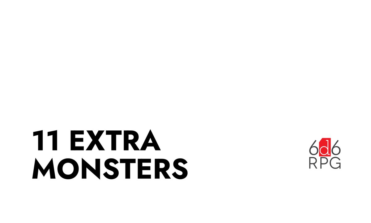 11 Extra Monsters for the 6d6RPG for you. #ttrpg

6d6rpg.com/2024/12/16/11-…