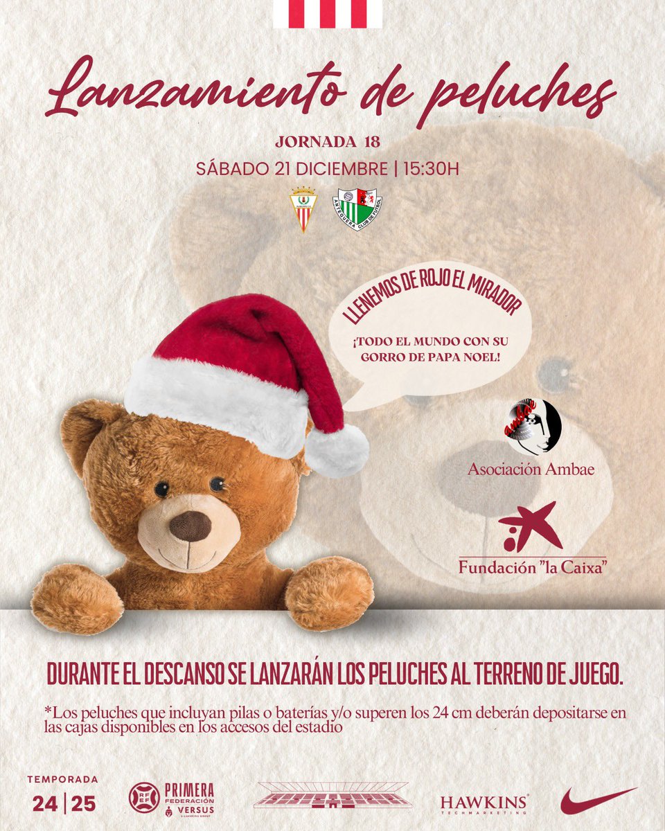 🔴⚪️𝐂𝐀𝐌𝐏𝐀𝐍̃𝐀 𝐒𝐎𝐋𝐈𝐃𝐀𝐑𝐈𝐀: 𝐋𝐚𝐧𝐳𝐚𝐦𝐢𝐞𝐧𝐭𝐨 𝐝𝐞 𝐩𝐞𝐥𝐮𝐜𝐡𝐞𝐬🧸

𝑬𝒏 𝒄𝒐𝒍𝒂𝒃𝒐𝒓𝒂𝒄𝒊𝒐́𝒏 𝒄𝒐𝒏 𝑭𝒖𝒏𝒅𝒂𝒄𝒊𝒐́𝒏 𝑳𝒂 𝑪𝒂𝒊𝒙𝒂 𝒚 𝑭𝒖𝒏𝒅𝒂𝒄𝒊𝒐́𝒏 𝑨𝑴𝑩𝑨𝑬.

Más info ℹ️ ⬇️

algecirasclubdefutbol.com/campana-solida…

#SéParteDelÉxito