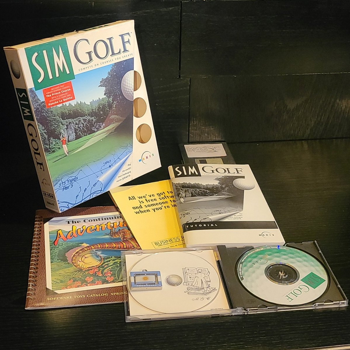 mgc_inventory's tweet image. :videogame: ID_0074
SimGolf (1996)
Developer : Maxis Software Inc.
Ver : US - CD - PC

#maxissoftware #maxis #simgolf #bigbox #retrogames #bigboxgames #bigboxgamecollector #videogames #videogamecollector #videogamecollecting #videogamecollections #classicgames #retro