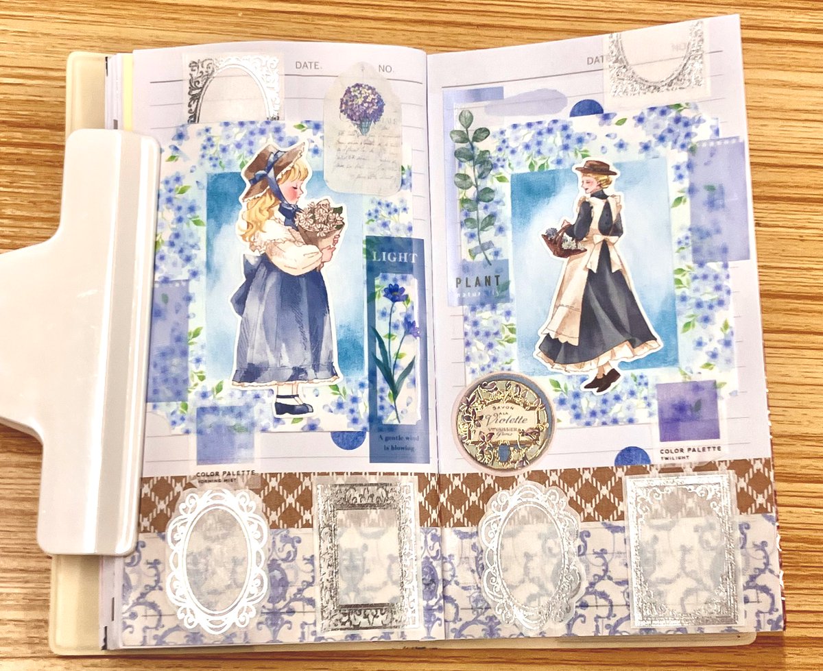 My_Collage_'s tweet photo. 皆様ごきげんよう✨
本日の作品ですの🩵💠

 #コラージュ
 #scrapbooking
 #かごめーじゅ https://t.co/jRDy2qqMnq