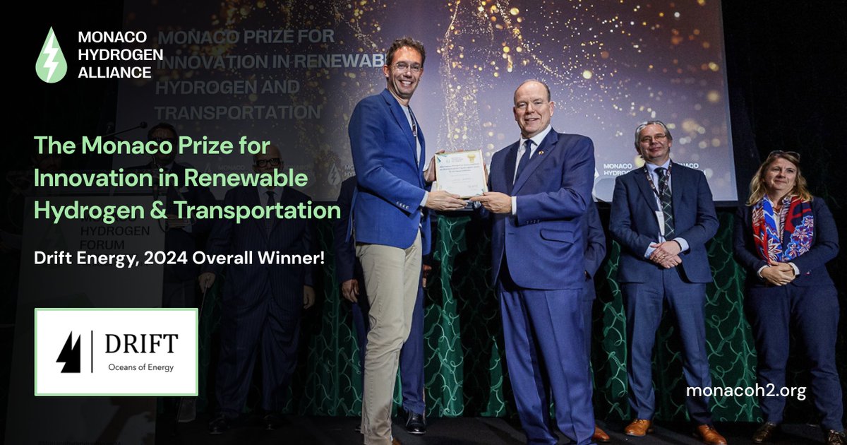 Proud overall winner of the Monaco Prize for Innovation in Renewable Hydrogen &amp; Transportation 2024!✨🏆✨