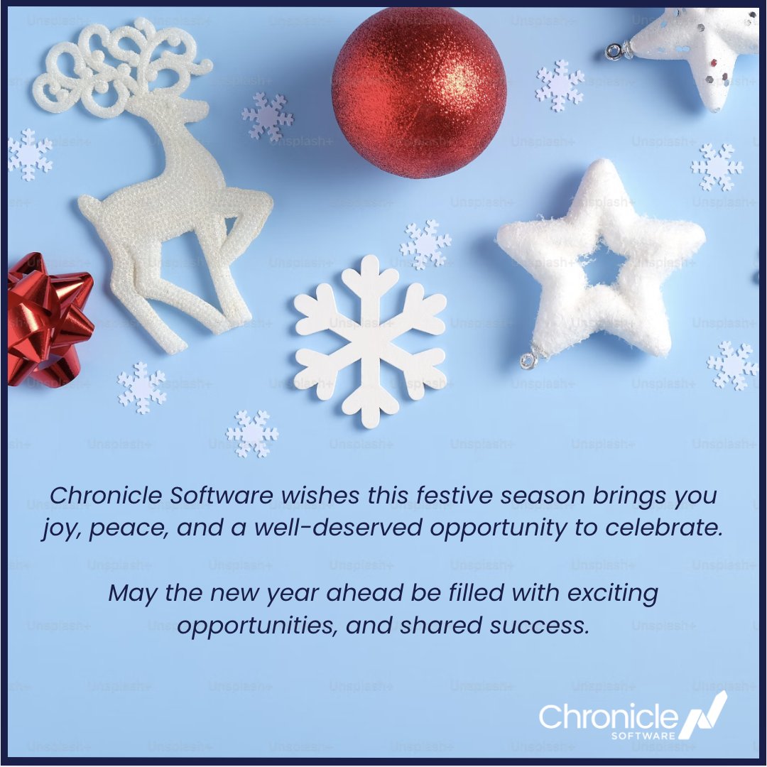 🎄 Season’s Greetings from #ChronicleSoftware !

As the year draws to a close, we want to express our gratitude to our incredible community for your support &amp; engagement. 

Happy Holidays and a Happy New Year! 🎉