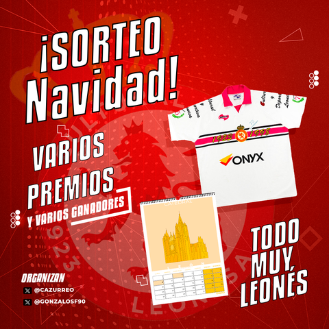 cazurreo's tweet image. 🦁🎄SORTEO LEONÉS DE NAVIDAD🎄🦁

Para participar:  
👉Da RT al tweet
👉Sigue a @cazurreo y @GonzaloSF90 

2 ganadores:  
🥇Premio 1: Camiseta Cultural y Calendario Leonés
🥈Premio 2: Calendario Leonés 

Anunciamos el ganador el día 20

#leonesp #cazurreo #Cultural #Cultu