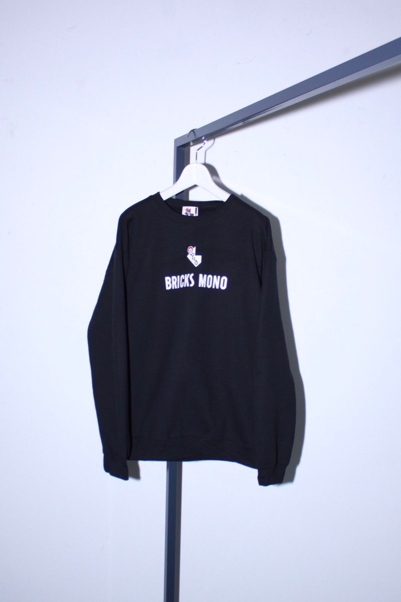 Bricks MONO by Y.T. Bricks MONO Crewneck Sweat Shirt（Blac/Heather