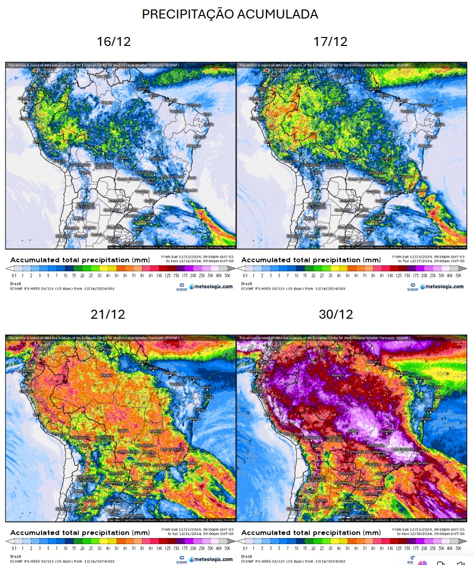 Agrobrazilapp's tweet photo. Precipitação Acumulada e Temperatura https://t.co/ugOVpmd3DZ