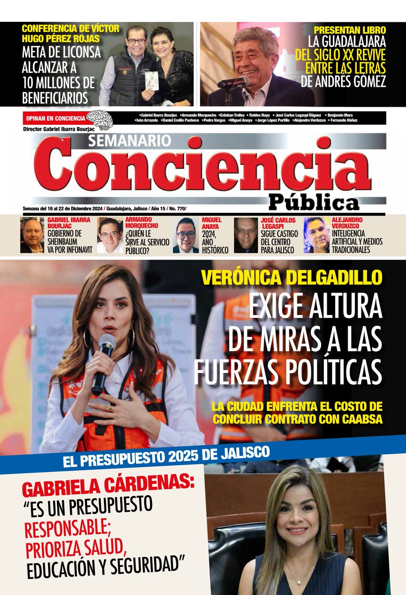 bourjack's tweet photo. Verónica Delgadillo exige altura de miras a las diferentes fuerzas políticas: Ciudad enfrenta el costo de concluir el contrato con #CAABSA
Presupuesto 2025 de #Jalisco: "Es responsable; prioriza educación, salud y seguridad": @GabyCardenas
LIGA AL PDF: https://t.co/eGmrCMEK4a https://t.co/z9ym0eU8gz