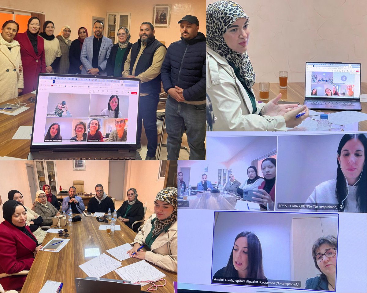 MarocImadel's tweet photo. 📝 #EqualMEDIII: première réunion bilatérale entre l'équipe politico-technique de la commune d'Ait Ourir et celle de la municipalité de Rubí tenue le 10/12 pour lancer un nouveau projet pilote sur la formation d'un groupe moteur de coéducation des enseignants/es d'Ait Ourir. https://t.co/v2mBrBCm69