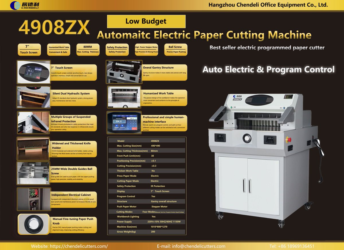 New Budget Program Controlled Paper Cutting Machine for Sale