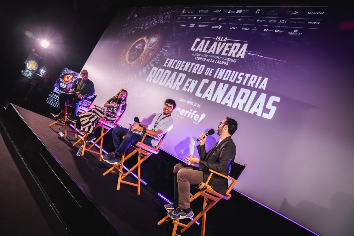 TwinFreakStudio's tweet photo. Fue un placer participar en el Festival @islacalaverafes, donde presentamos @elinstinto_peli!

Y además sentarme con #MarcusNispell y @NeverendingTami, que conoceréis por el remake de #LaMatanzaDeTexas y por la #HistoriaInterminable respectivamente, para hablar con el público. https://t.co/d70PQ27aMs