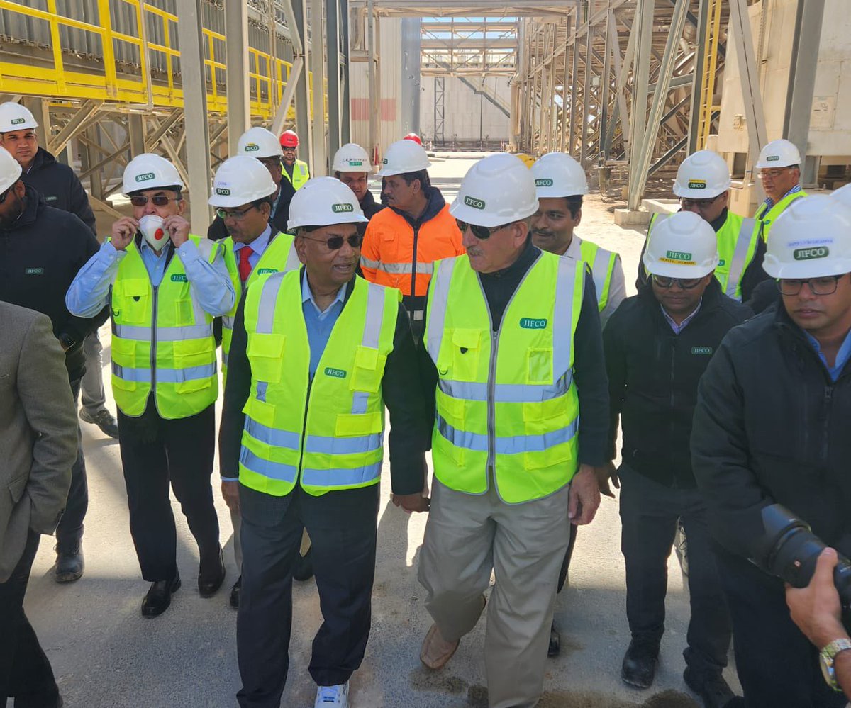 drusawasthi's tweet photo. I visited JIFCO Plant at Al-Eshidia in Jordan. During my visit to JIFCO Plant, I interacted with the plant officials and engineers. His Excellency Chairman Dr Mohammad Thneibat and other officials of JIFCO were present with me during the plant visit. https://t.co/S9cjFM0MSJ