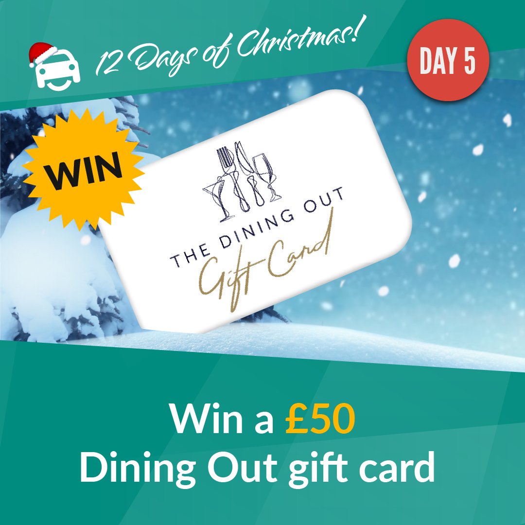 🎄Day 5 of MotorEasy's 12 Days of Christmas is here. 

You could win a £50 Dine Out voucher to enjoy a meal at your favourite restaurant!🎉

To enter:
1️⃣ Click the link in our bio 
2️⃣ Like and re-share this post for extra entries to WIN!

#12daysxmas #MotorEasy