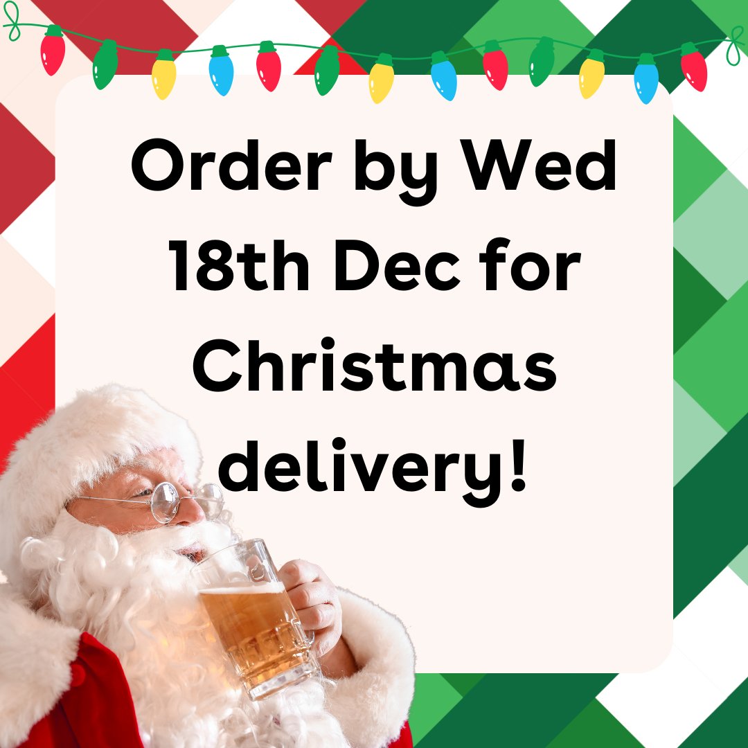 🎄🎁 Christmas Countdown Alert! 🎁 🎅 If you’re planning to stock up on beer for the festive season, make sure to get your online orders in by Wednesday 18th December to guarantee delivery in time for the big day stewartbrewing.co.uk