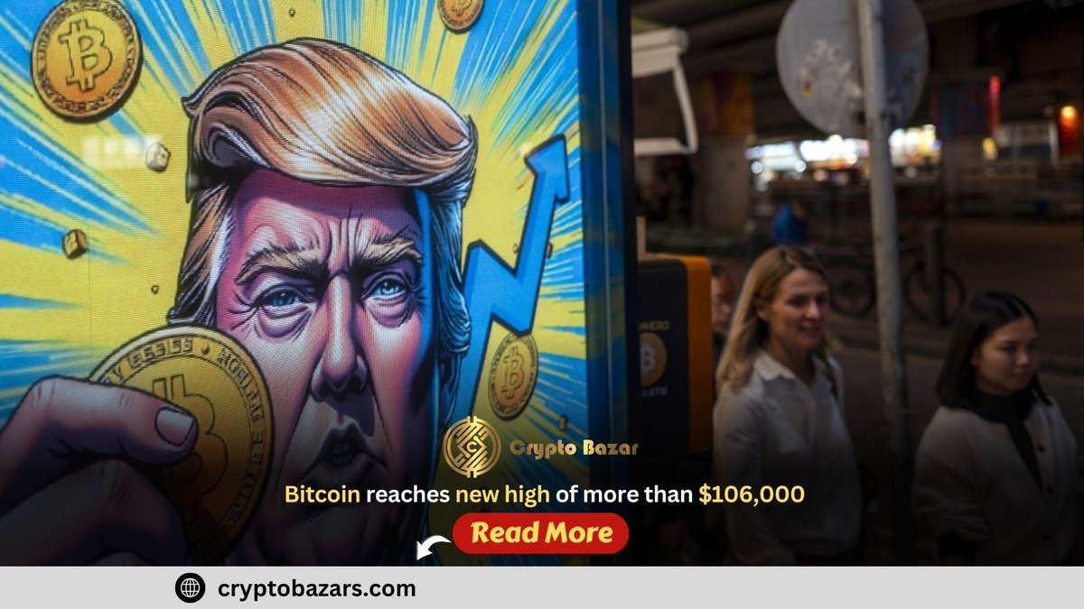 cryptobazarotwt's tweet photo. Bitcoin reaches new high of more than $106,000

To read the full blog:
https://t.co/WqJx1WqmMt

#cryptobazar #bitcoin #cryptocurrency #trump #election #alltimehigh #crypto #digitalcurrency https://t.co/mqpu2kt96A
