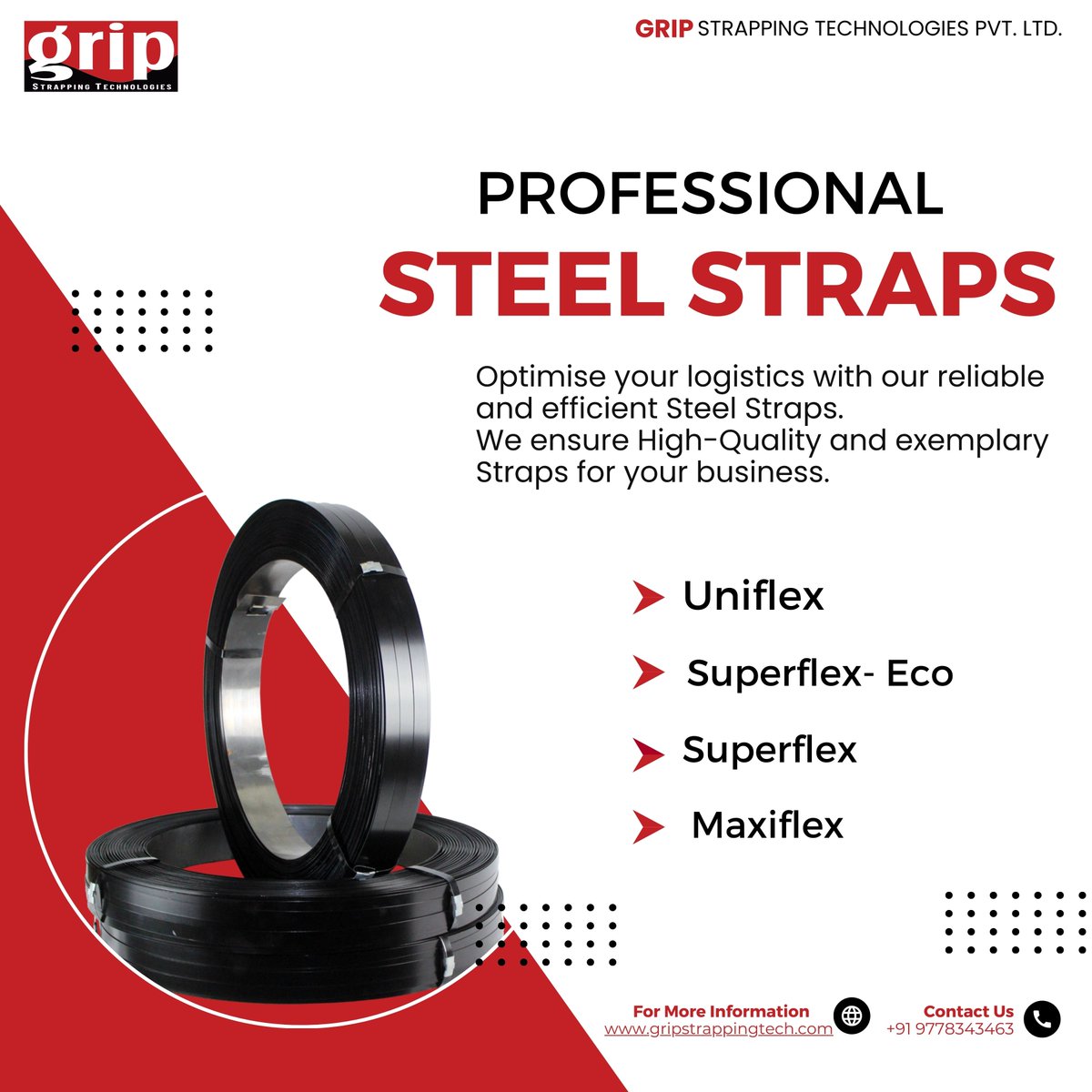 GripStrapping's tweet photo. Our steel straps are engineered to deliver exceptional performance and safety in every application. Manufactured with precision.

#SteelStrapping #PackagingSolutions #GripStrapping #RustResistance #HighQuality #Durable #IndustrialStrapping https://t.co/GyanTUhXyL