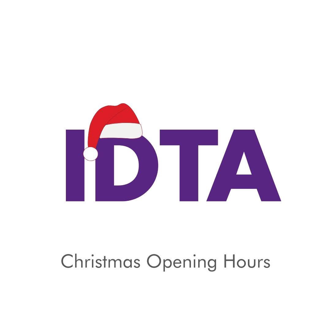 Important dates to note 👇

International Sales and the IDTA online shop will be closed for Christmas from 1.00pm on Tuesday 17th December 2024 and reopen on Thursday 2nd January 2025.

The head office will close from 11.30am 24th of December until the 2nd January 2025.

#idta