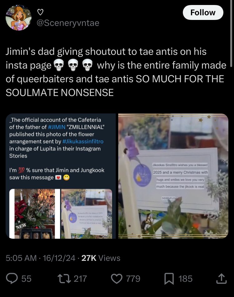 Jiminreport_'s tweet photo. 🐥 dad’s cafe gets thousands of letters and gifts everyday, he is not gonna check every letter, especially when it’s in a whole other language? It’s literally in spanish, you had to translate it for your post for a reason. Please report these akgaes harassing 🐥 and his family. https://t.co/6uy1NKg81Q