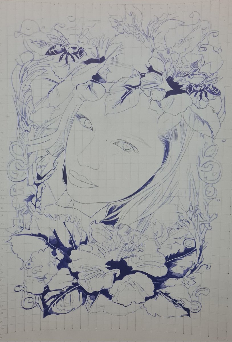 AjiruLewis's tweet photo. A progress shot of a portrait for a friend, inspired by our first conversation about bees π and her love for nature A celebration of strength and beauty.
What do you think? #Art #Portraits #Nature #progressshots https://t.co/RQXGsj5oi9
