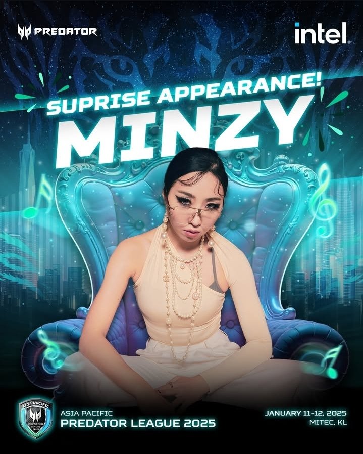 mymyulistia's tweet photo. Sandara and Minzy will be come to the APAC Predator League 2025 in MITEC, KL on Jan. 11 ( @mingkki21 ) 12 (@krungy21 ) 2025.. see you soon !!! #predatorgamingmy #sandarapark #dara #minzy #2NE1 https://t.co/AkqItHzFYs