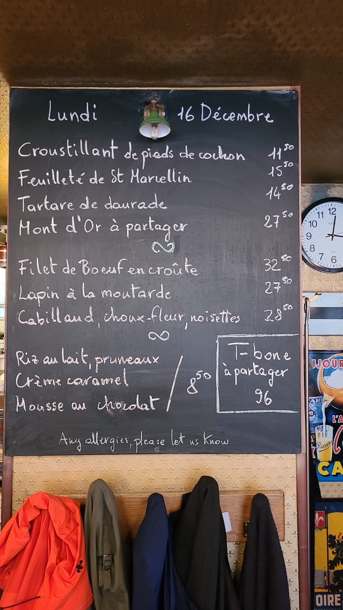 Aujourd’hui au menu dès midi. Bon appétit!