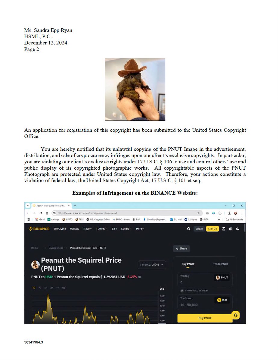 Peanut Owner Demands Removal of $PNUT from Binance