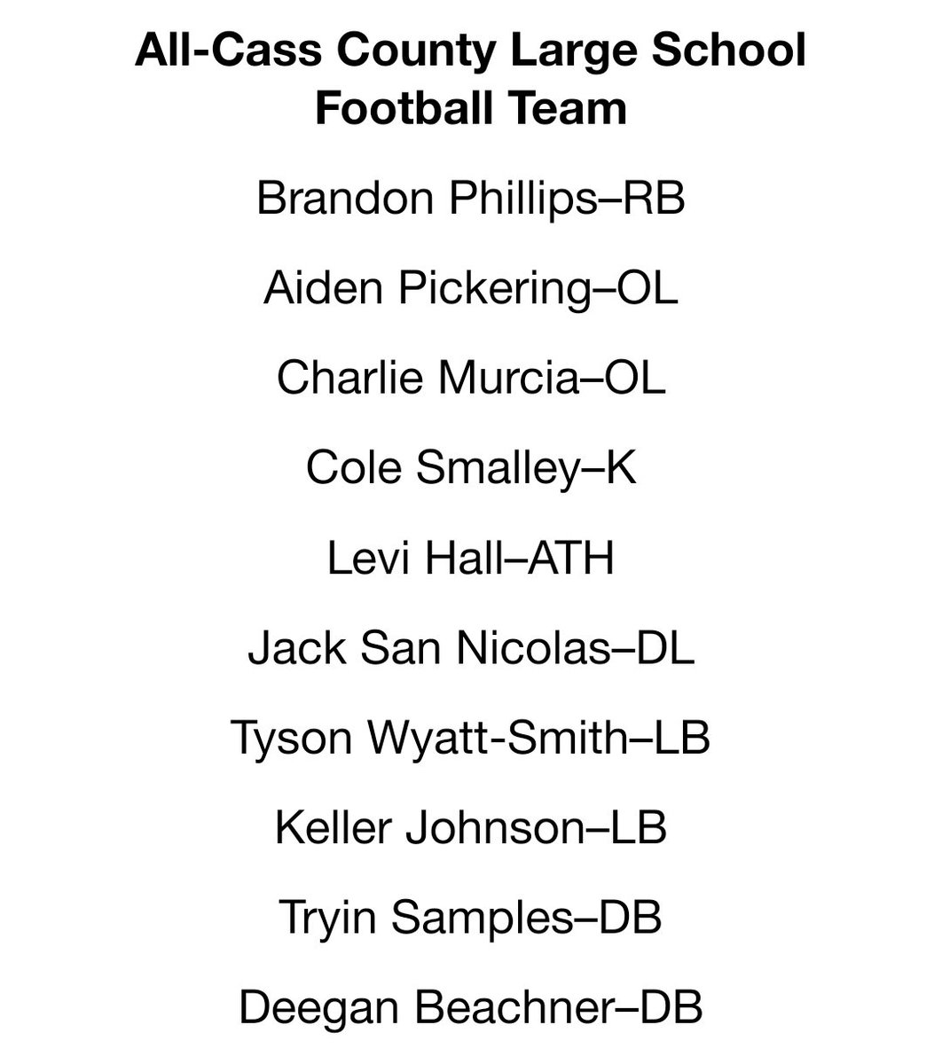 HvilleWildcatFB's tweet photo. 8th Annual All-Cass County Large School Football Team selections Harrisonville Wildcats. https://t.co/6Jmdx5UVOl