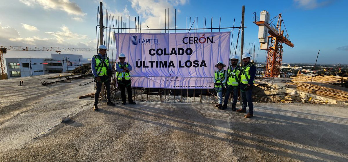 CeronProyectos's tweet image. Colado de última losa de Kun 21 86 un proyecto de usos mixtos de Capitel Desarrollos #ProjectManagement #GerenciadeProyectos #AdministracióndeObra #AdministracióndeProyectos #direcciondeobra #supervisióndeobra #desarrolloinmobiliario #negociosinmobiliarios #construccion #obras