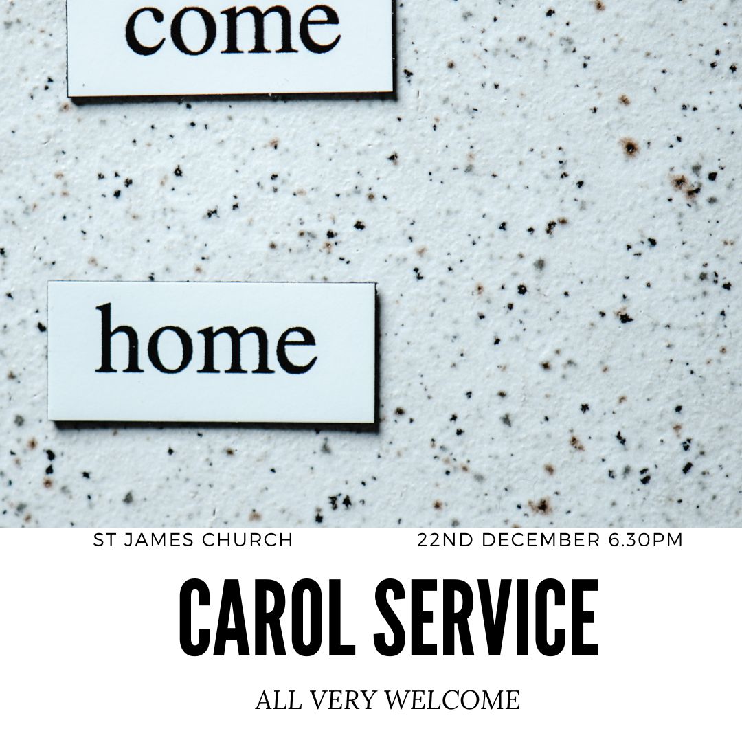 On Sunday at 6.30pm it will be St James Carol service, which is always a treat. Why not pop along and join in some carols or have a moment of reflection and headspace at what can be a challenging, busy or lonely time. ALL VERY WELCOME