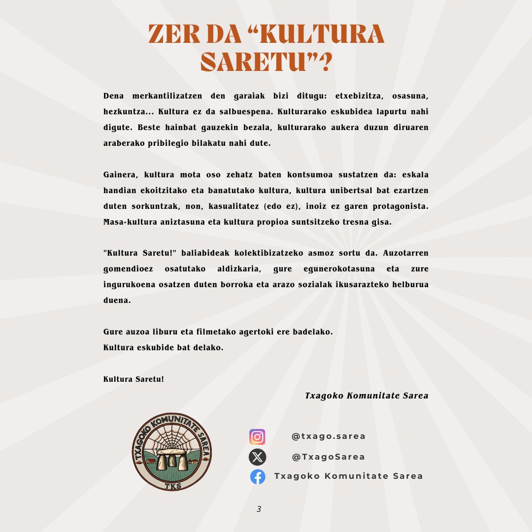 Txagoko Komunitate Sarea tweet media