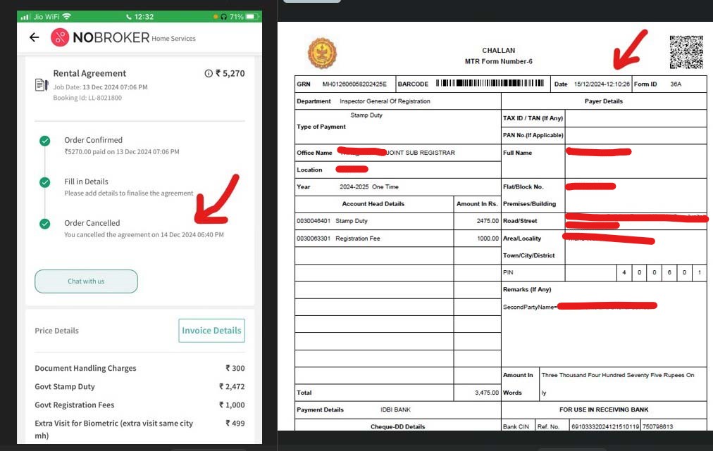 rahulsomvanshi's tweet photo. @NoBrokerCare  Extremely disappointed with your unprofessional service. Cancelled agreement on Sat but #nobroker continued processing without consent! Booked biometric slots without checking availability, ignored cancellation, processed govt fees post-cancellation. #scam #fraud https://t.co/Ce1IURNbae