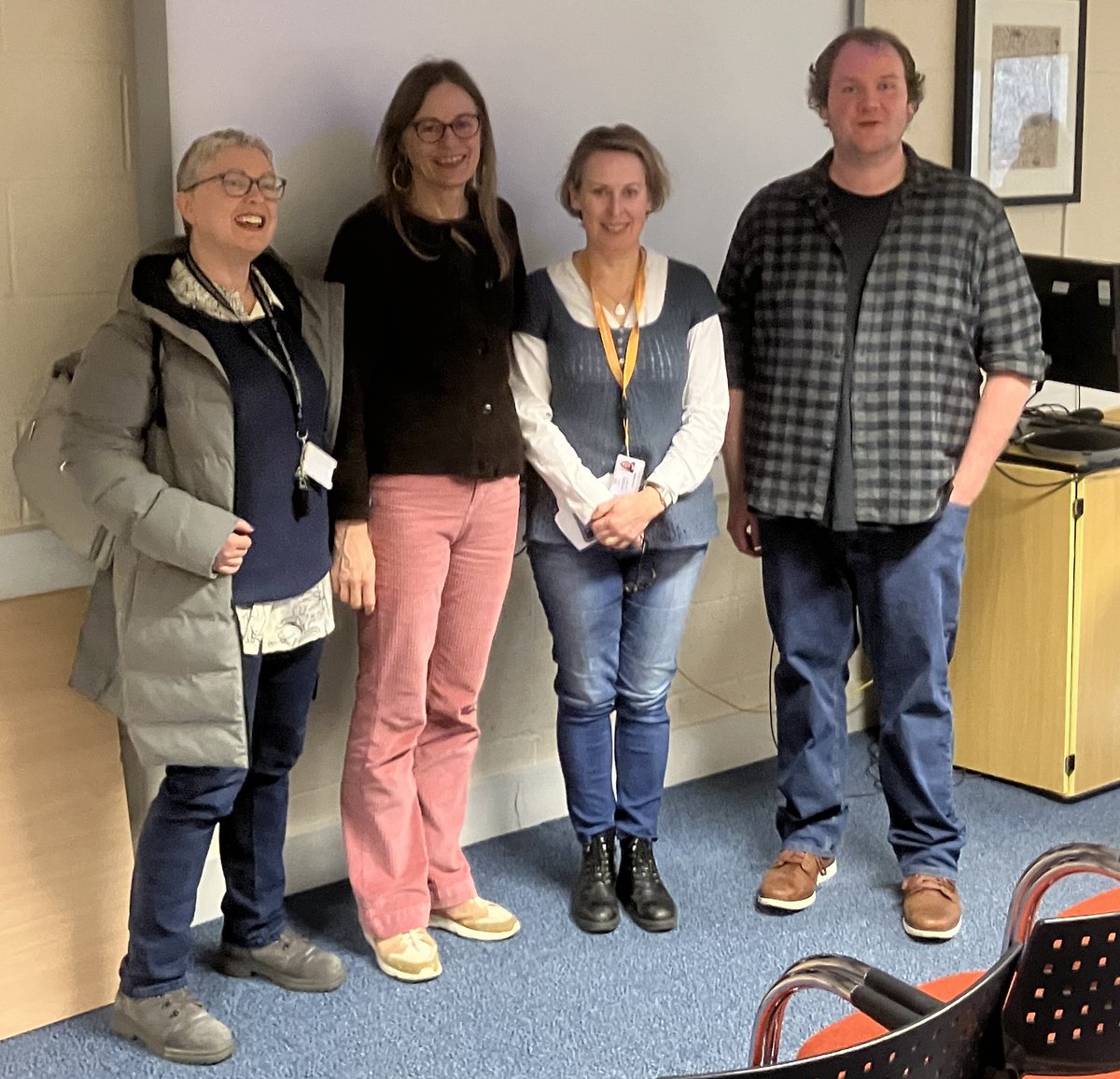 Thanks to Dr Rian Manville (R) @UniCaliforniaUnivers for his talk on Friday on "Potassium channel-targeted small molecule discovery from plants" hosted by Dr Kay Osborn (middle) with Dr Ruth Murrell-Lagnado (Sussex Neuroscience) and Dr Sarah Lilley