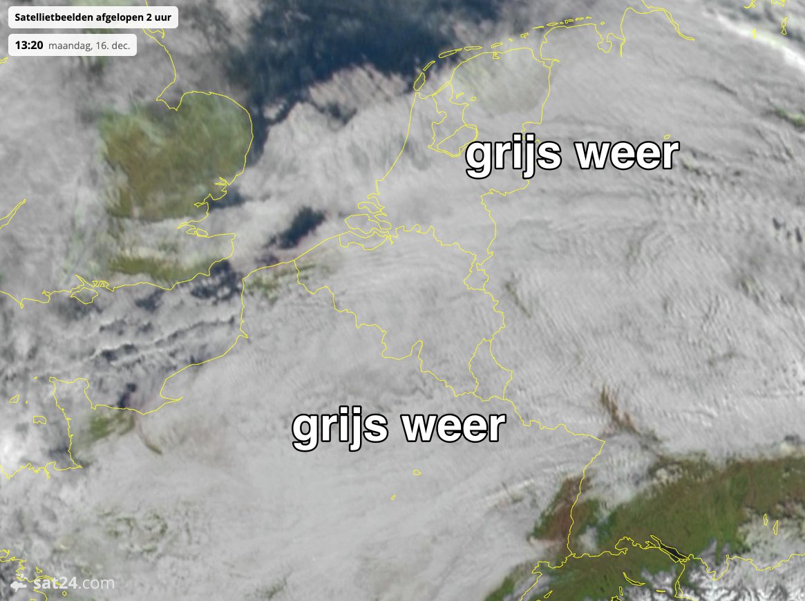 NoodweerBenelux's tweet image. Goedemiddag! Dat #hogedruk niet altijd garant staat voor zonnig weer wordt vandaag nog maar eens duidelijk. Lage wolkenvelden, #stratus, blijven gevangen onder de inversie van de hogedruk met daardoor #grijs weer. Het is wel zacht met maxima rond 10-11°C. Fijne namiddag!