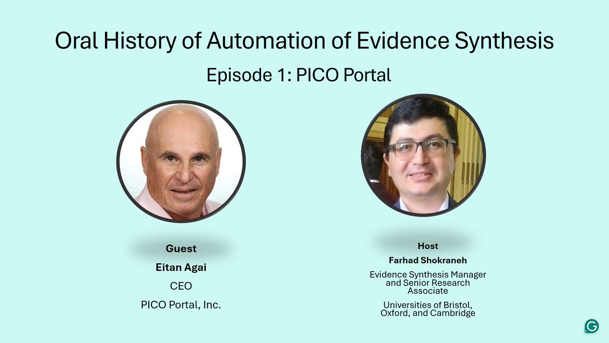 FarhadShokrane's tweet photo. My interview with Eitan Agai, CEO of @PICO_Portal
https://t.co/2b6Ta58dR9
Subscribe to YouTube channel & stay updated with most recent developments in field.
Sponsor: @EvidenceReviews
#SystematicReview #EvidenceSynthesis #Automation #UX #Reponsible #AI #XAI https://t.co/3beu6XstBX