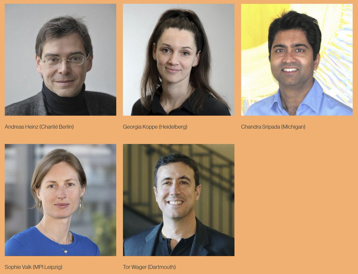 Tobias Hauser (@tobiasuhauser) on Twitter photo 🚨Keynote speakers for the Computational Psychiatry Conference (14-16th July, Tubingen) announced 📢
Very excited to have excellent keynotes across theory-driven CP, machine learning, and clinical psychiatry:
Andreas Heinz
<a href="/GeorgiaKoppe/">Georgia Koppe</a>
<a href="/chandra_sripada/">Chandra Sripada</a>
Sophie Valk
<a href="/torwager/">tor wager</a> 🚨Keynote speakers for the Computational Psychiatry Conference (14-16th July, Tubingen) announced 📢
Very excited to have excellent keynotes across theory-driven CP, machine learning, and clinical psychiatry:
Andreas Heinz
<a href="/GeorgiaKoppe/">Georgia Koppe</a>
<a href="/chandra_sripada/">Chandra Sripada</a>
Sophie Valk
<a href="/torwager/">tor wager</a>