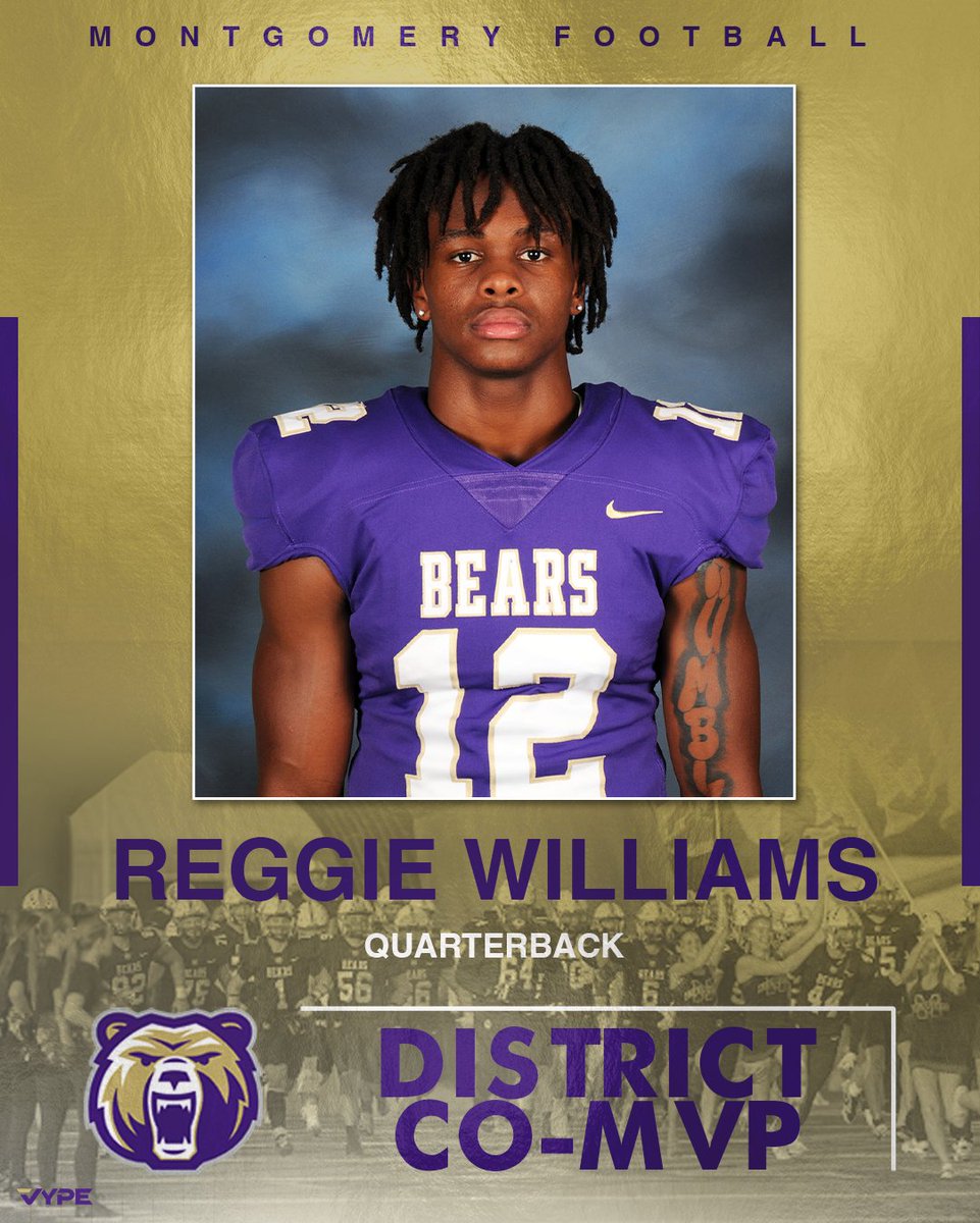 MHS Bear Football (@mhsbearfb) on Twitter photo Congratulations <a href="/regbwilliamslll/">Reggie Williams</a>  on being named District Co-MVP! Congratulations <a href="/regbwilliamslll/">Reggie Williams</a>  on being named District Co-MVP!
