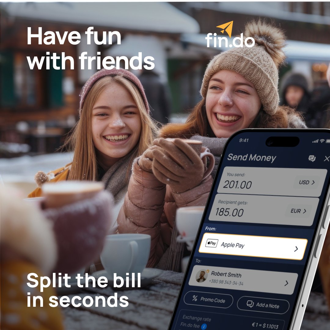 FindoMobile's tweet photo. Enjoying more time with friends over the holidays? ☕☃️ Use https://t.co/h0rdmdj4zI to split costs in seconds - even across international accounts 💳

#holidayvibes #fun #friends #instantmoneytransfer https://t.co/QKDuYu3SvI