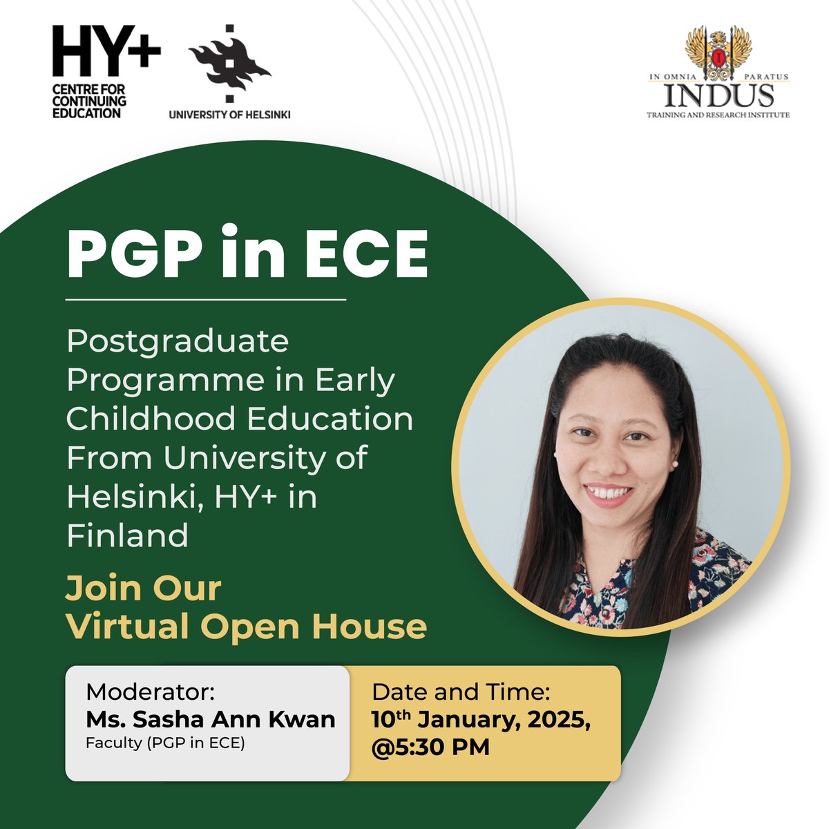 itari_indus's tweet photo. Join ITARI's Virtual Open House on Jan 10, 2025, at 5:30 PM IST. Moderated by Ms. Sasha Ann Kwan. Discover career-transforming opportunities in Early Childhood Education with the University of Helsinki. Limited seats! - https://t.co/XEUZCK85Ia #VirtualOpenHouse #PGPInECE https://t.co/k8t7kdyGN0