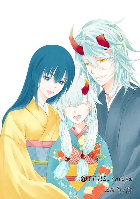 これは去年投稿した創作イラストだけど今後もアカウント名と日付入れてる感じでいくと思います。 ポケモンのアンノーンみたいな謎マークを作ってハンコ代わりに使うとかはするかもしれない(AI以前からそういう独自マーク入れてる絵師さん見てオリジナルロゴ使うという憧れはあったので…)