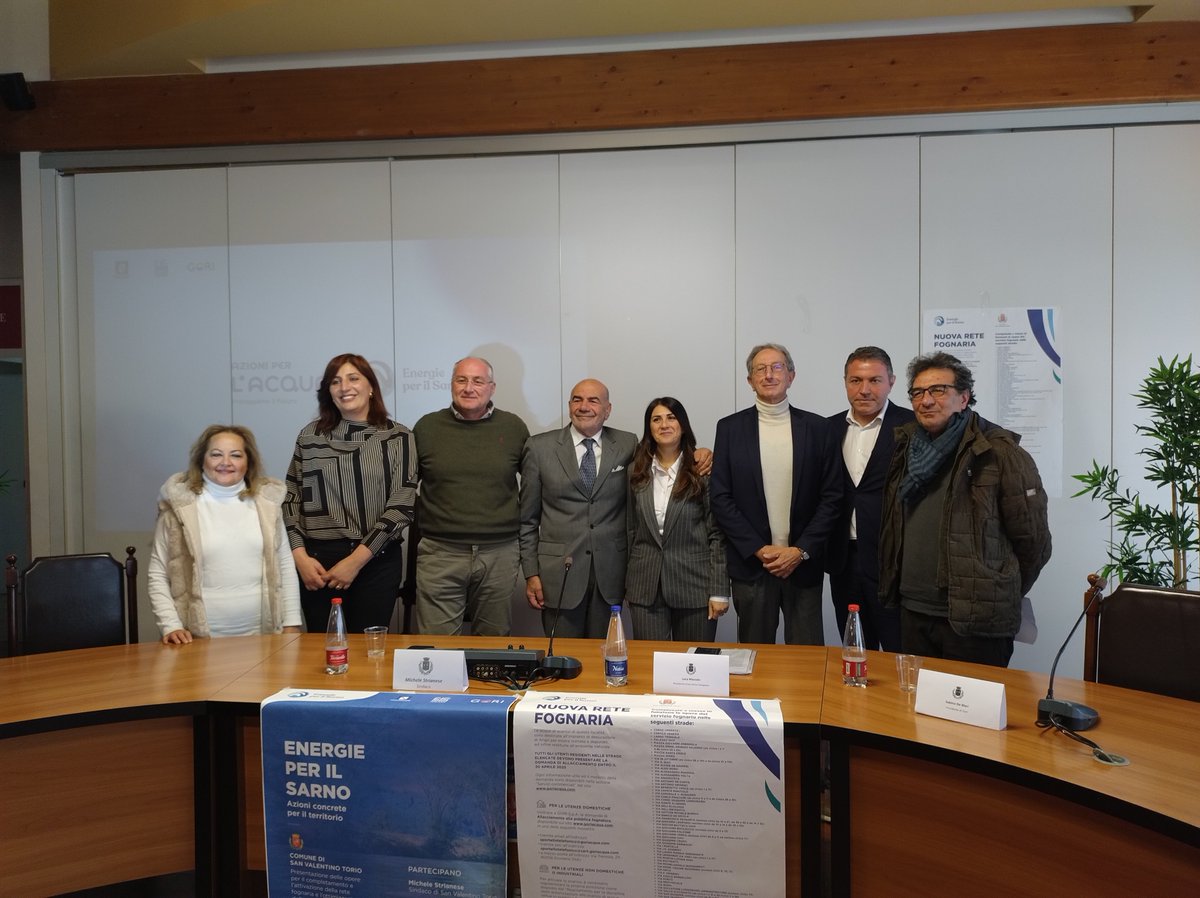 Oggi a San Valentino Torio per illustrare il  completamento e l’attivazione della rete fognaria e  l’ottimizzazione della rete idrica, che rappresentano un altro traguardo significativo per il territorio.