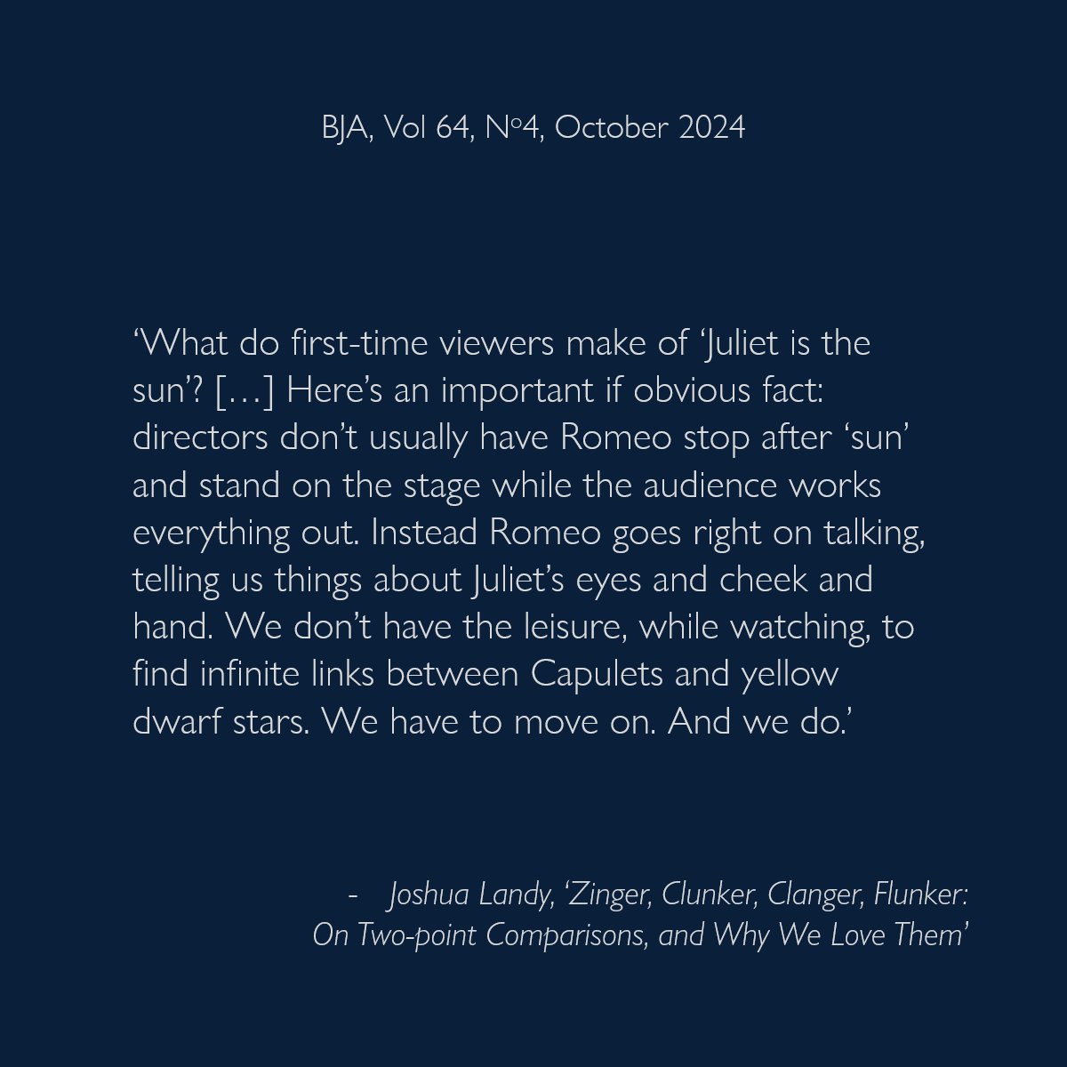 'Zinger, Clunker, Clanger, Flunker'. Forgotten John le Carré novel, or an article from our latest issue? Only one way to find out: doi.org/10.1093/aesthj…