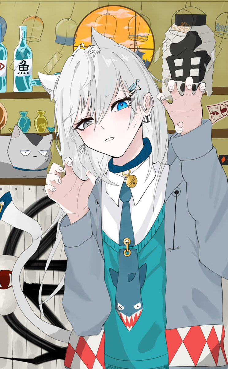 Davin_uni's tweet photo. #絵柄が好みって人にフォローされたい 
#冬の創作クラスタフォロー祭り 
双猫 https://t.co/vth4zBaGkE