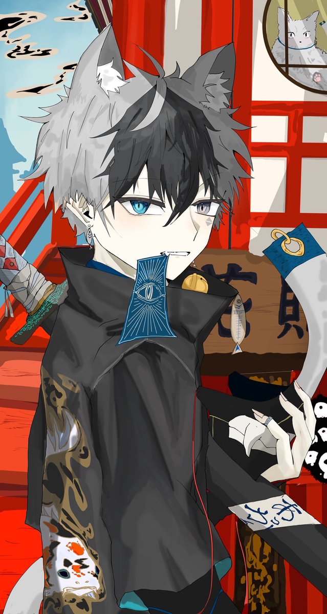 Davin_uni's tweet photo. #絵柄が好みって人にフォローされたい 
#冬の創作クラスタフォロー祭り 
双猫 https://t.co/vth4zBaGkE